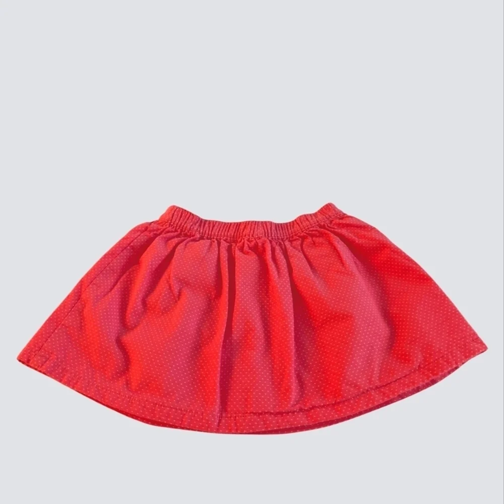 Gymboree Girls Red Skirt with White Dots Cotton Size 4T